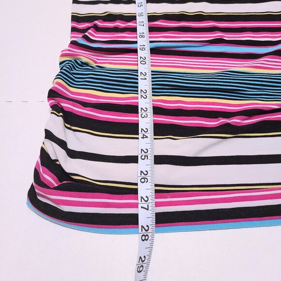 Bobbie Brooks Striped Ruched Tunic Top – Size Large - Picture 8 of 10